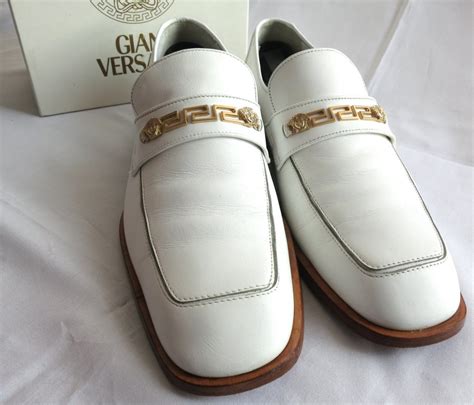 white and gold versace loafers|gianni versace loafers.